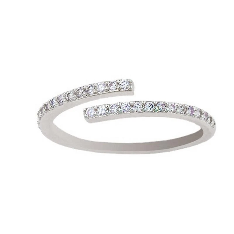

652F Double Layer Line Couple Ring Comfortable Opening Adjustable Ring Trendy Finger Accessories for Fashion Enthusiasts