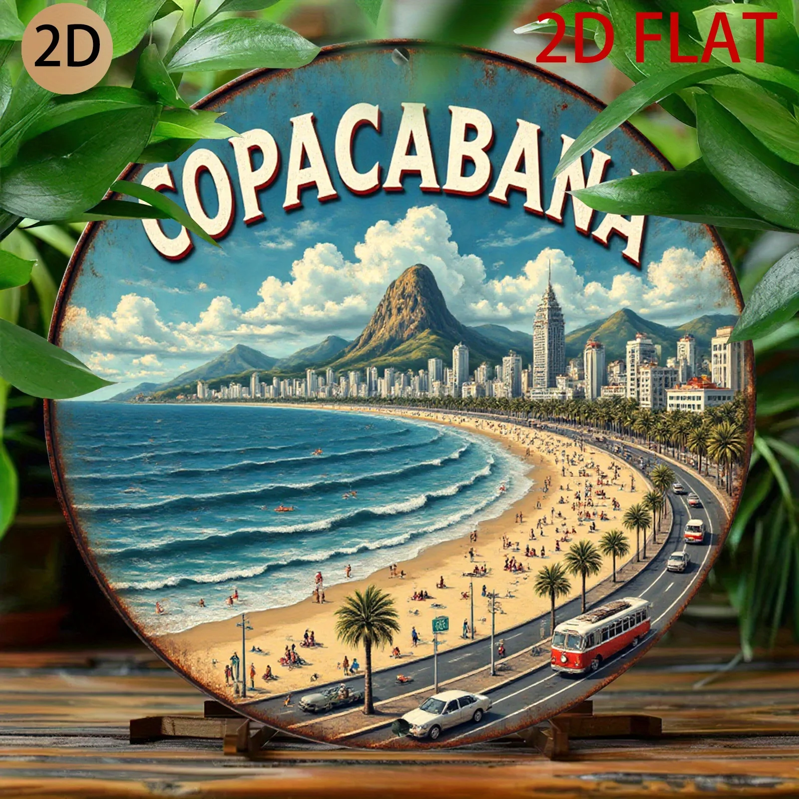 Copacabana Themed Metal Wall Art Sign - Retro Brazil Dance & Copacabana Beach Rio de Janeiro Decor, Vintage Latin Hanging Decora