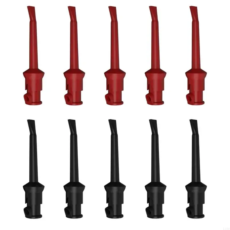 L1EE 10Pcs Grabber Probe for Electronic Component Testing Mini Hook Test Clip Test Leads Set Test Hook Clip Grabber Test Clip