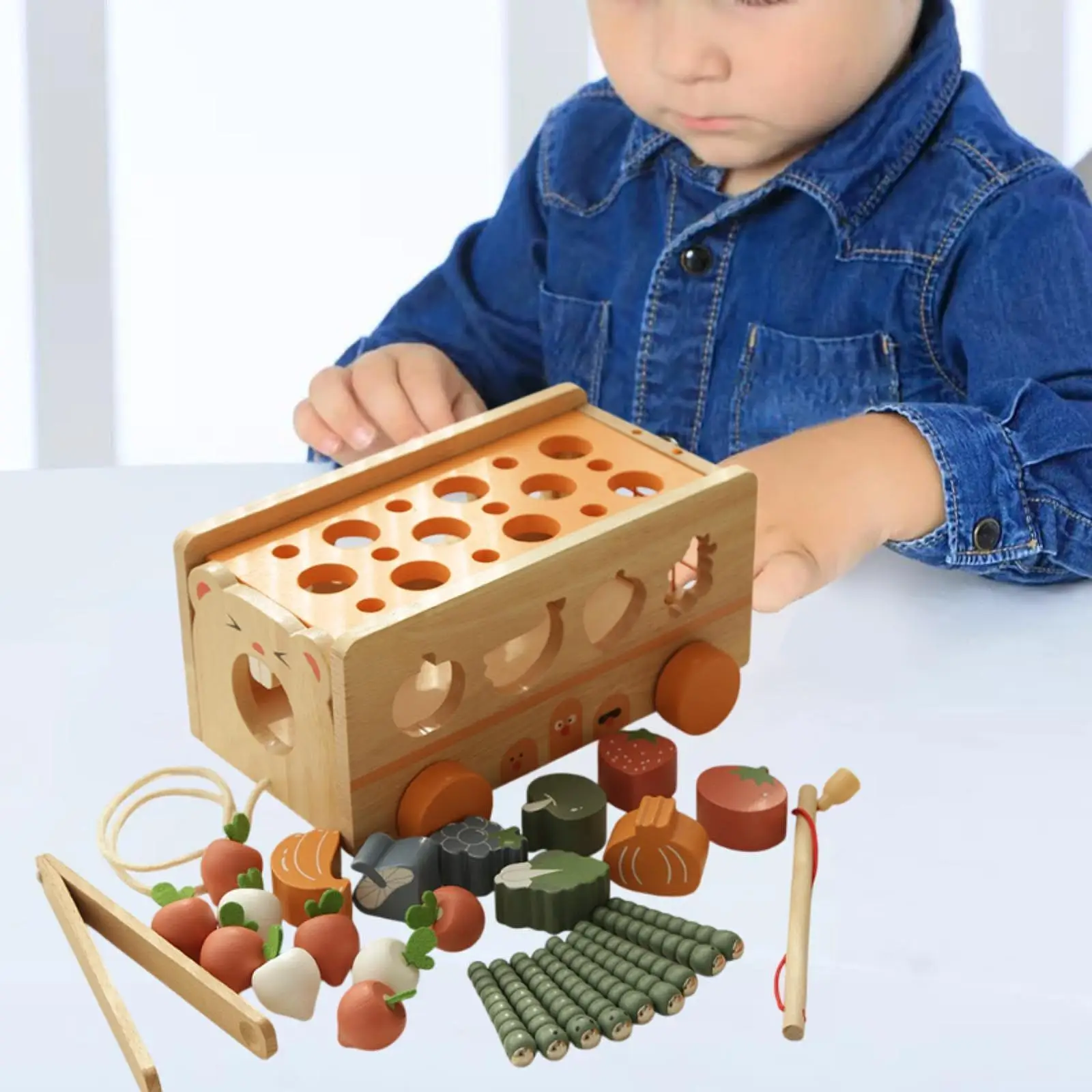 Décennie s de jouets de récolte de carottes, jouet de traction de carottes, jouet d'apprentissage précoce pour bébé, cadeau de vacances, école pour garçons et filles, 3, 4, 5, 6 ans