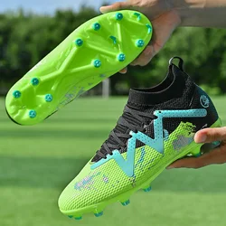 High Quality FG/TF Society Soccer Cleats Men Fashion Graffiti Green Men's Football Boots Professional Outdoor Child Futsal Shoes
