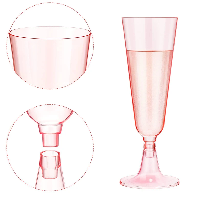 Vasos de cóctel de plástico desechables, vasos de Martini transparentes, copa de vino tinto, helado, postre, Mousse, pudín, 10 Uds.