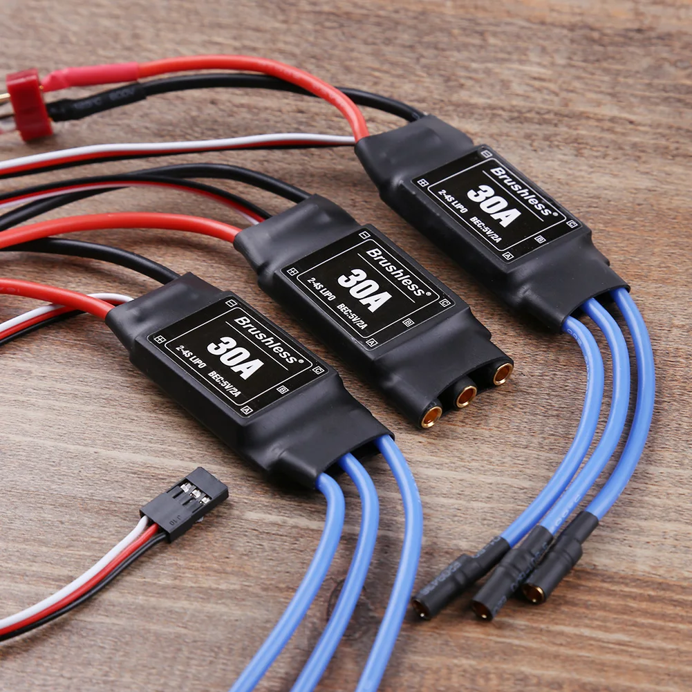 Contrôleur de vitesse électrique pour moteur sans balais, ESC pour avion RC, hélicoptère, XXD, 30A