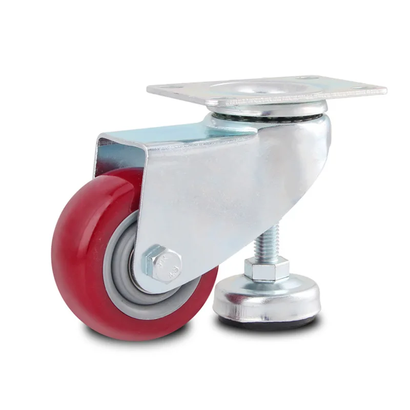 3Inch Caster With Foot Cup Horizontal Adjustment Support Frame Wheel Equipment Precision Instrument Universal Wheel