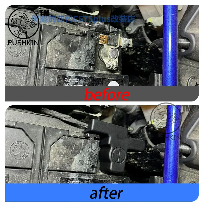 For Changan CS75PLUS 4th Front Cabin Battery Terminal Connection Protective Cover Dustproof and Anti-Contamination Accessories