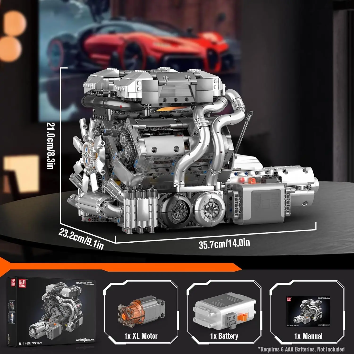 Engine Model Kit - Build Your Own Cars 4-Speed Transmission Engine That Works - DIY STEM Project for Kids/Teens, Hobby