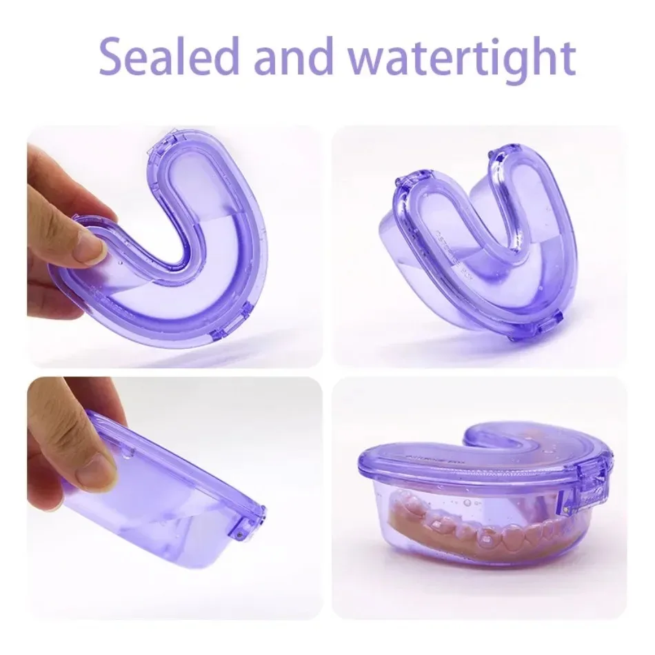 

U-shaped Brace Storage Portable Invisible Orthodontic Tooth Box Adult Children's Retainer Storage Box