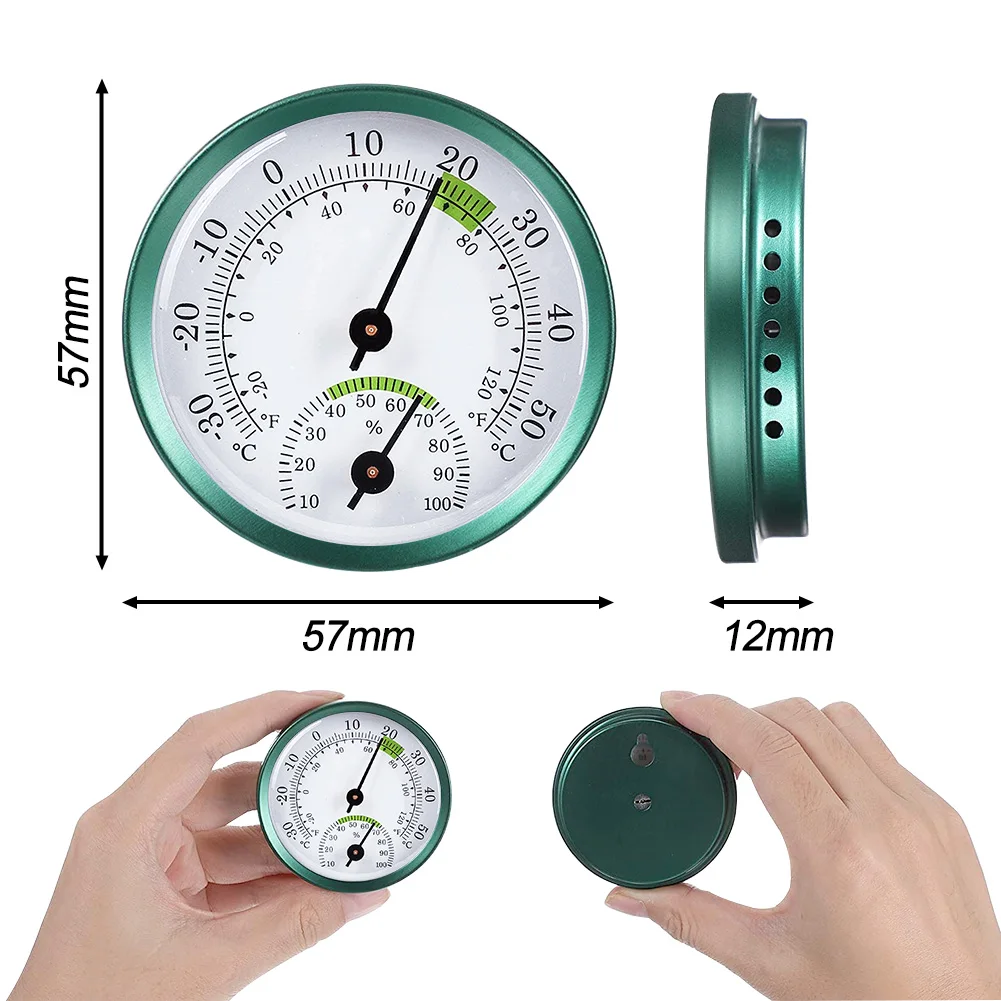 2 In 1 Stainless Steel Thermometer Hygrometer Auto Measure Thermometer for Home Office Temperature Humidity Meter