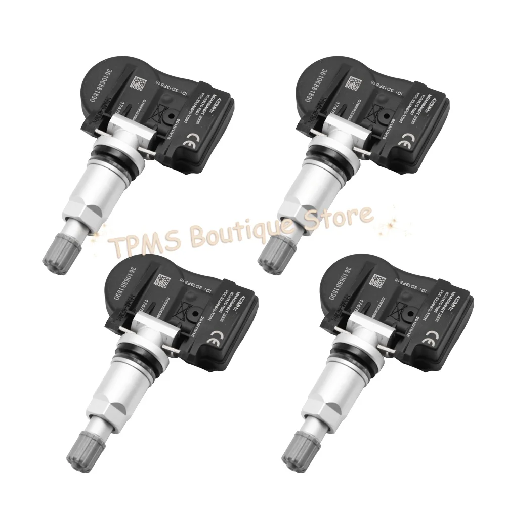 4 قطعة 433 ميجا هرتز 36106856209 نظام مراقبة ضغط الإطارات مستشعر TPMS لسيارات BMW 4-Series Gran Coupe 3-Series GT 2-Series i3 i8 X6 X5