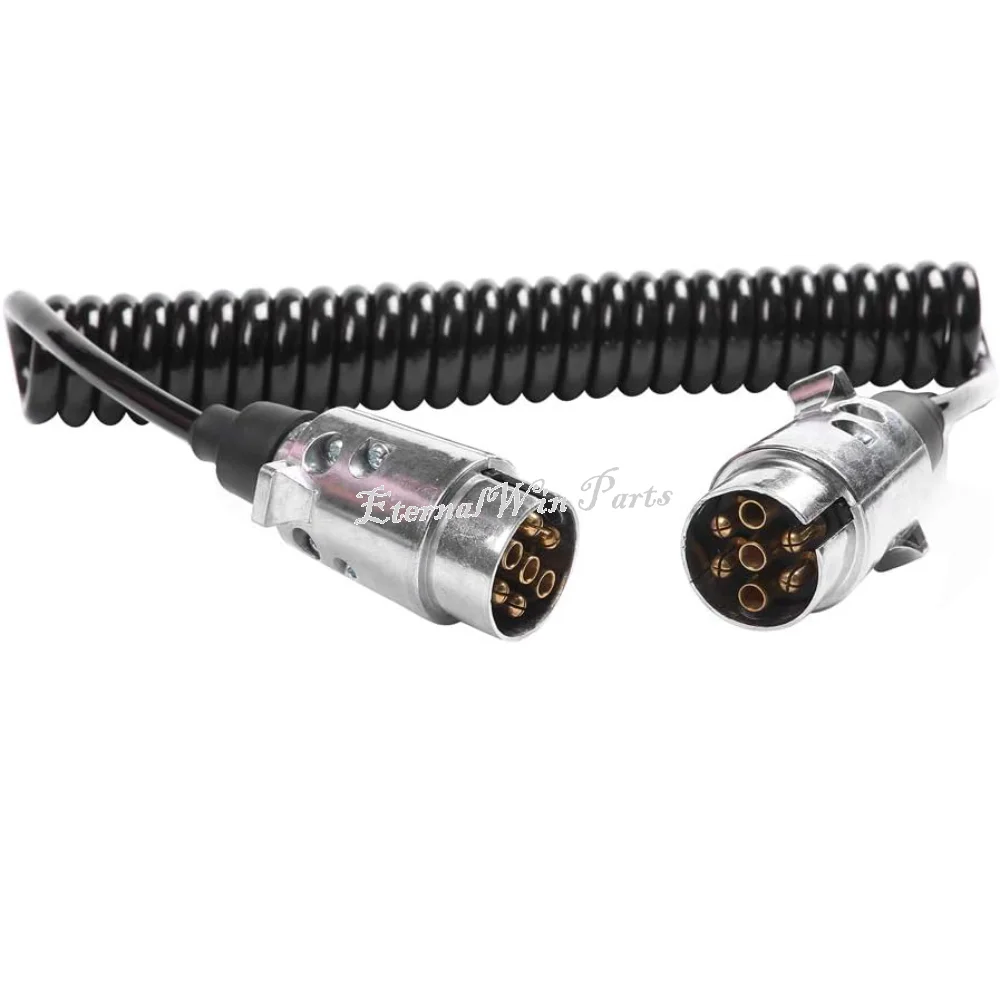 

2 м 7-контактный удлинитель прицепа 12 В-24 В 7-контактный буксировочный караван-прицеп грузовик RV разъем проводки спиральная линия прицепа