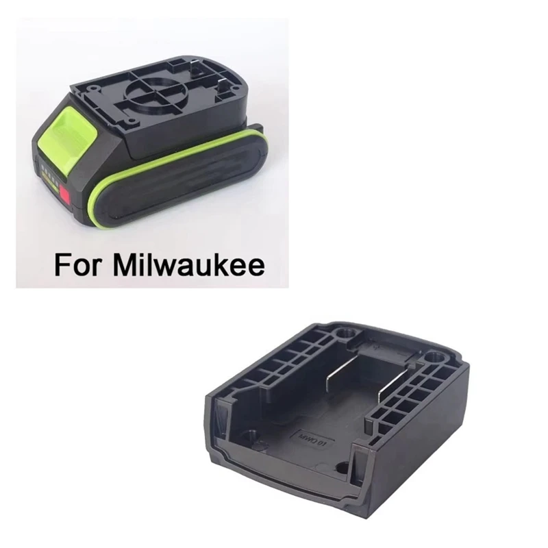 DIY อะแดปเตอร์แปลงแบตเตอรี่สําหรับ Milwaukee 18V แบตเตอรี่ลิเธียมฐานแบตเตอรี่หัวชาร์จ Shell