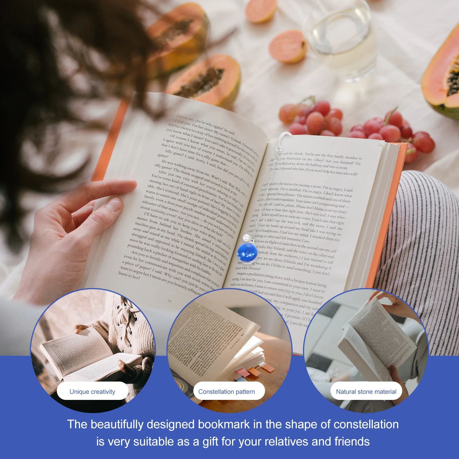 

2pcs Luminous Constellation Bookmarks Metal Shaped Decorative Retro Style Iron Page-Marker Elegant Gift For Women Vintage