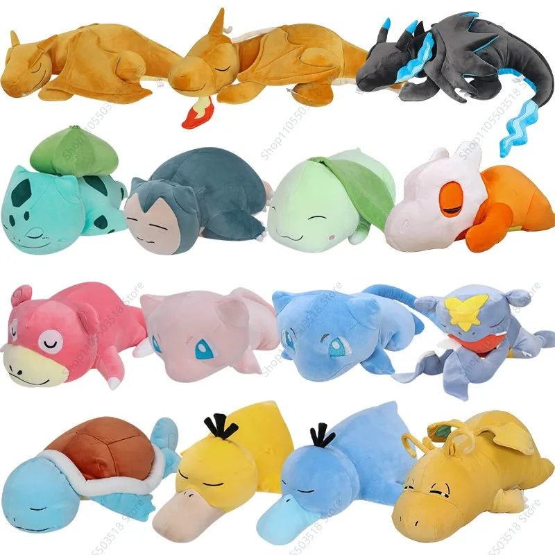 Cartoon Pokémon Plüschkissen Charizard Bulbasaur Squirtle Mew Psyduck Poké Ball Weiche Stoffpuppe Kissen Heim-Sofa-Deko Geschenk