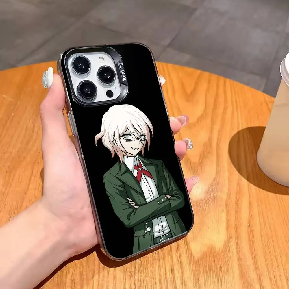 حافظة هاتف A-Adventure Game D-Danganronpa-ES لهاتف iPhone 17,16,15,14,13,12,11 Plus,Pro Max,XS,غطاء أسود فضي ملون