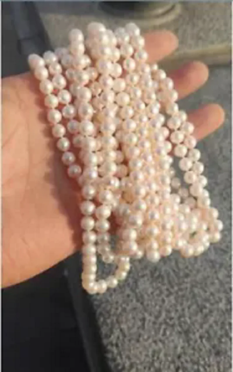 5pcs Dainty AAA+8-9mm South Sea White Pearl Necklace18