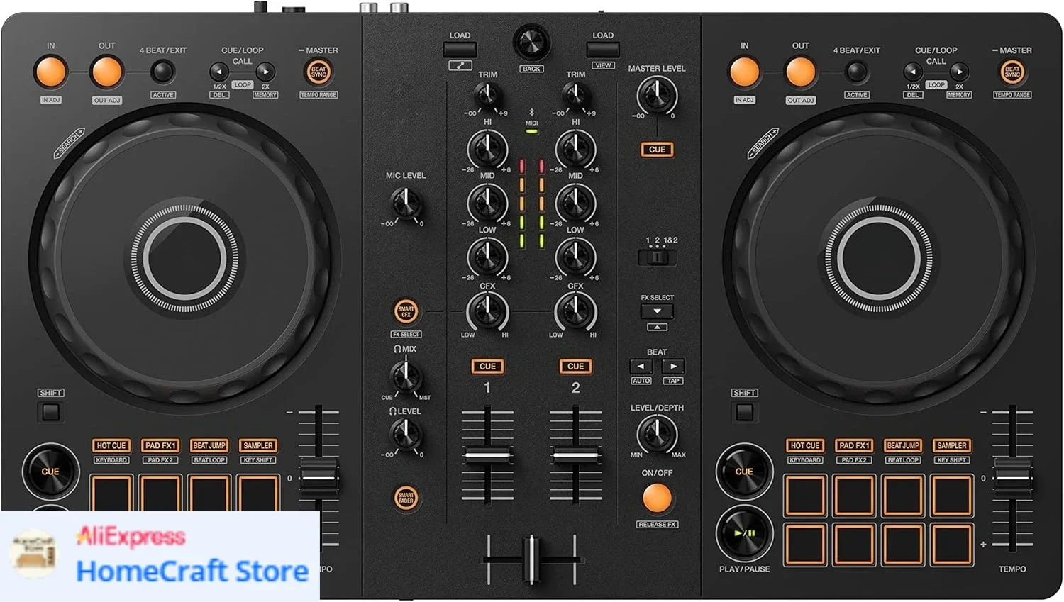 

Контроллер для DJ-систем Rekordbox и Serato FLX4 с двумя деками - графитовый цвет, по цене производителя