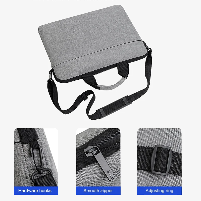 14 15 Inch Laptop Bag Business Handbags Notebook Case With Crossbody Strap For MacBook Air Pro 13 14 15 Xiaomi Hp Dell