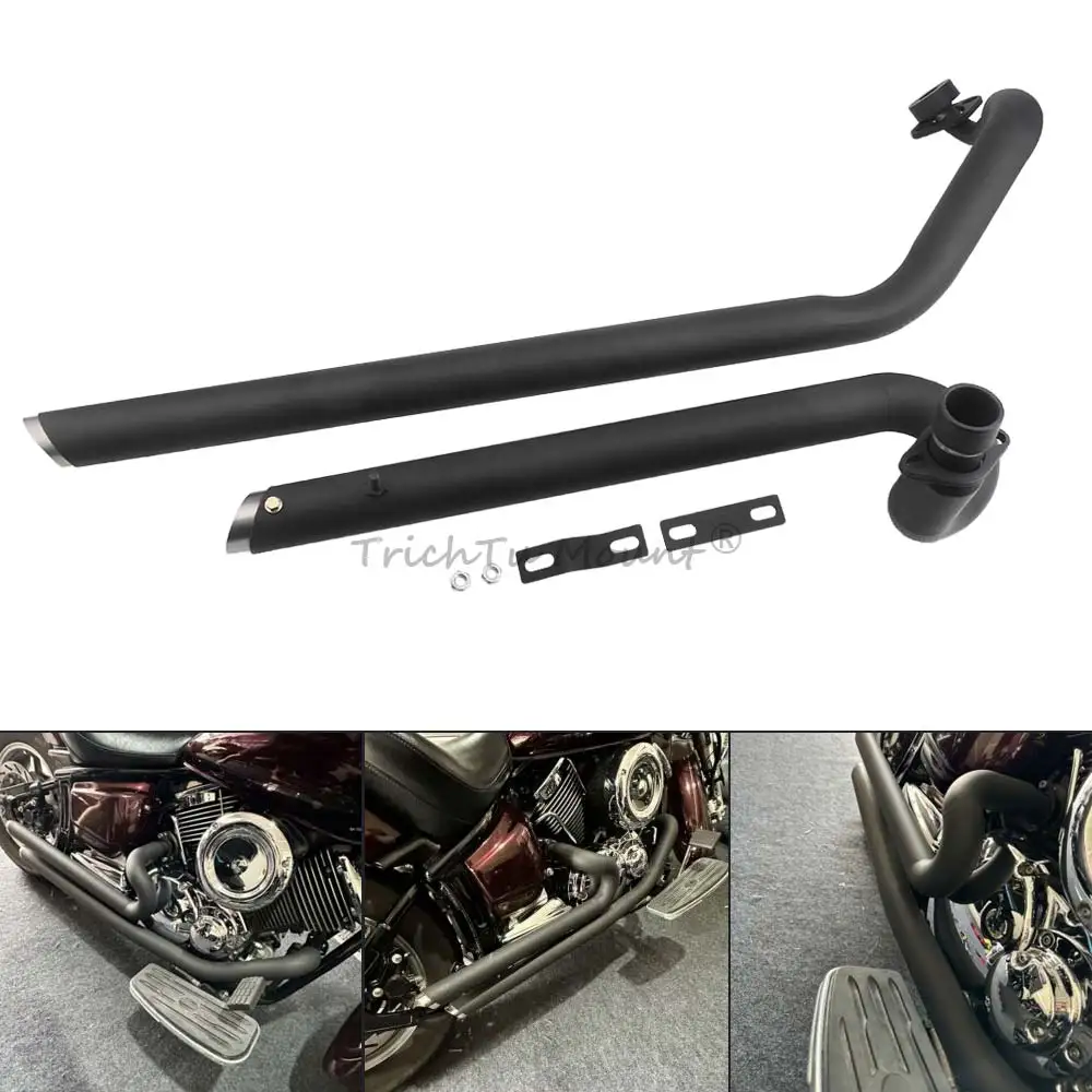 

Motorcycle Exhaust Pipe Muffler Stainless Steel Full Exhaust System Silencer For Yamaha V-Star XVS1100 Custom Classic Drag Star