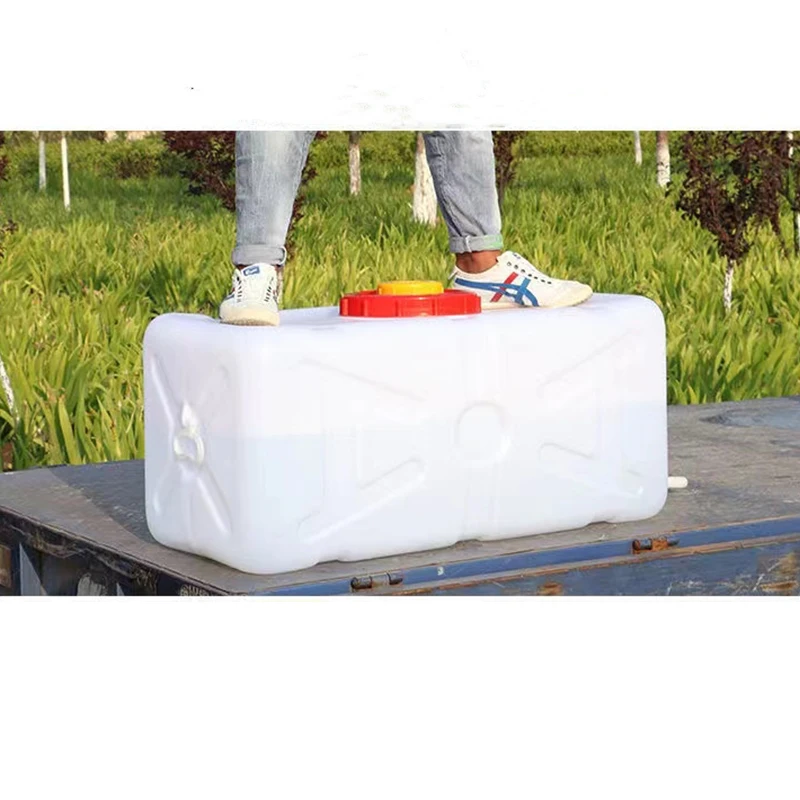80L RV Household Thickened Water Tank Plastic Bucket Horizontal Rectangular Water Storage Tower Vehicle Mounted Water Weservo