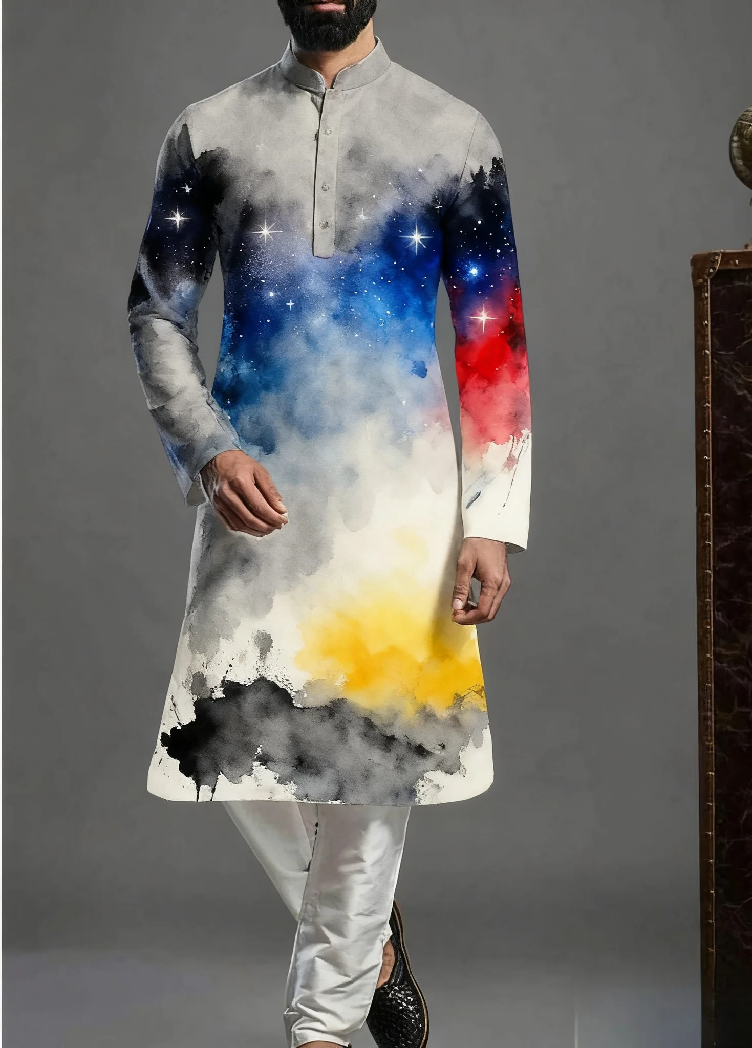 Kurt Modelli stampati digitali da uomo con molteplici kurtaasuha Robe regolare alla moda e vestibilità casual adatta a tutte le occasioni