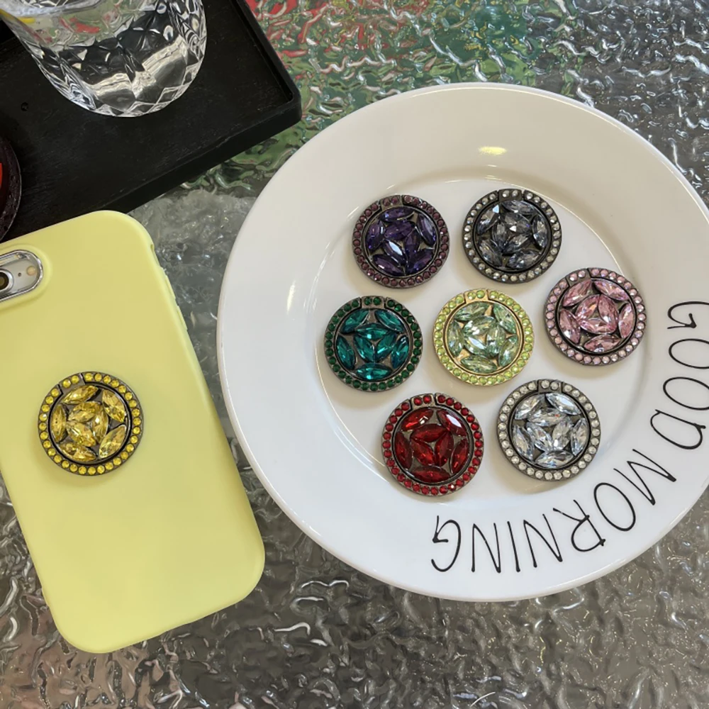 Luxury 3D Bing Diamond Phone Griptok Grip Tok Stand For iPhone Samsung Accessrioes Universal Holder Finger Ring Support Bracket #1