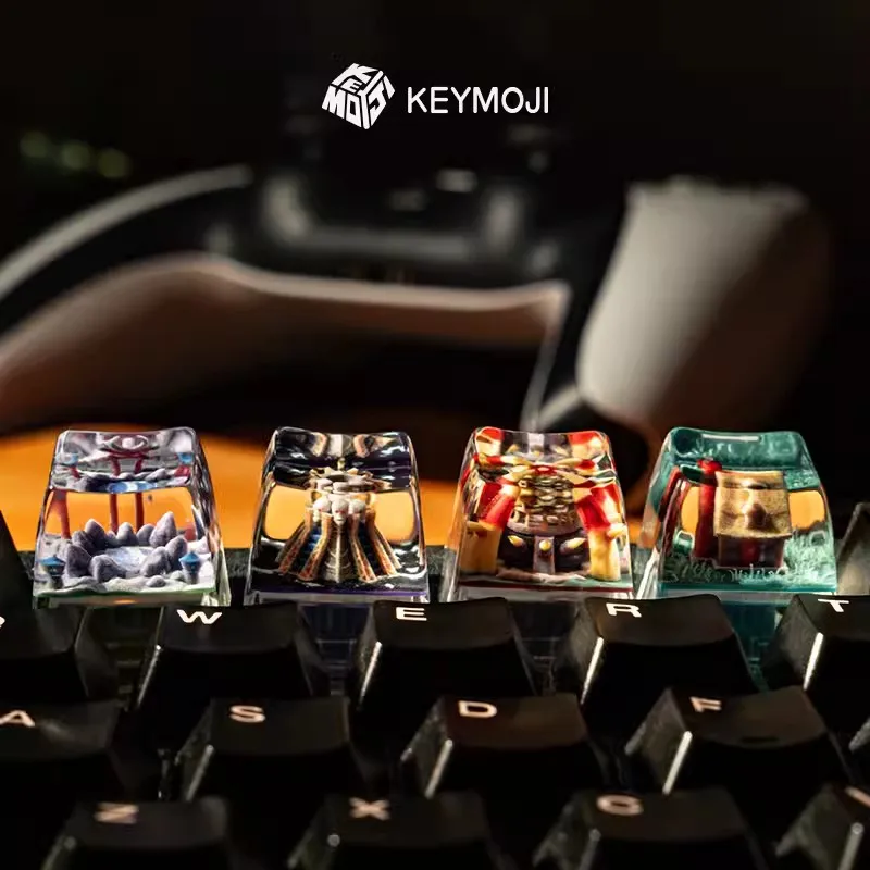 Keymoji WOW Resina Keycap, Upgrade Ziguraut, Moonwell Farm, Orgrimmar, Caps de Impressão 3D para Teclado Mecânico MX Switch, 1 Pc