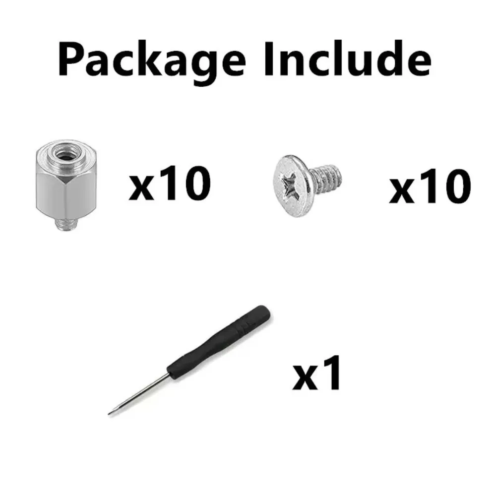 Metal M.2 SSD Screws Hex Standoffs With Screwdriver Hard Drive Screws Black Screws Motherboard Standoff Screws