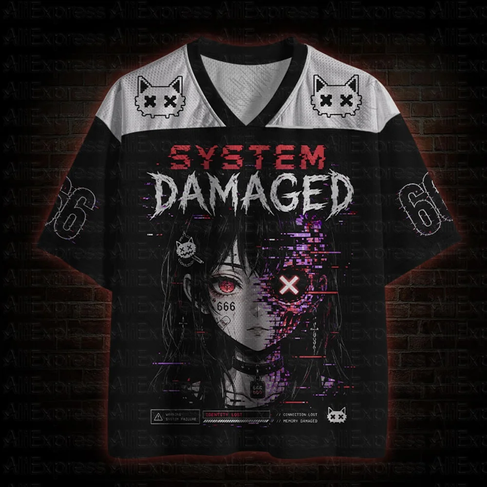 2026 Neue Film-Sportmode Kurzarm-V-Ausschnitt Streetwear für Erwachsene und Kinder Gothic-Stil Horror-Fans Geschenk