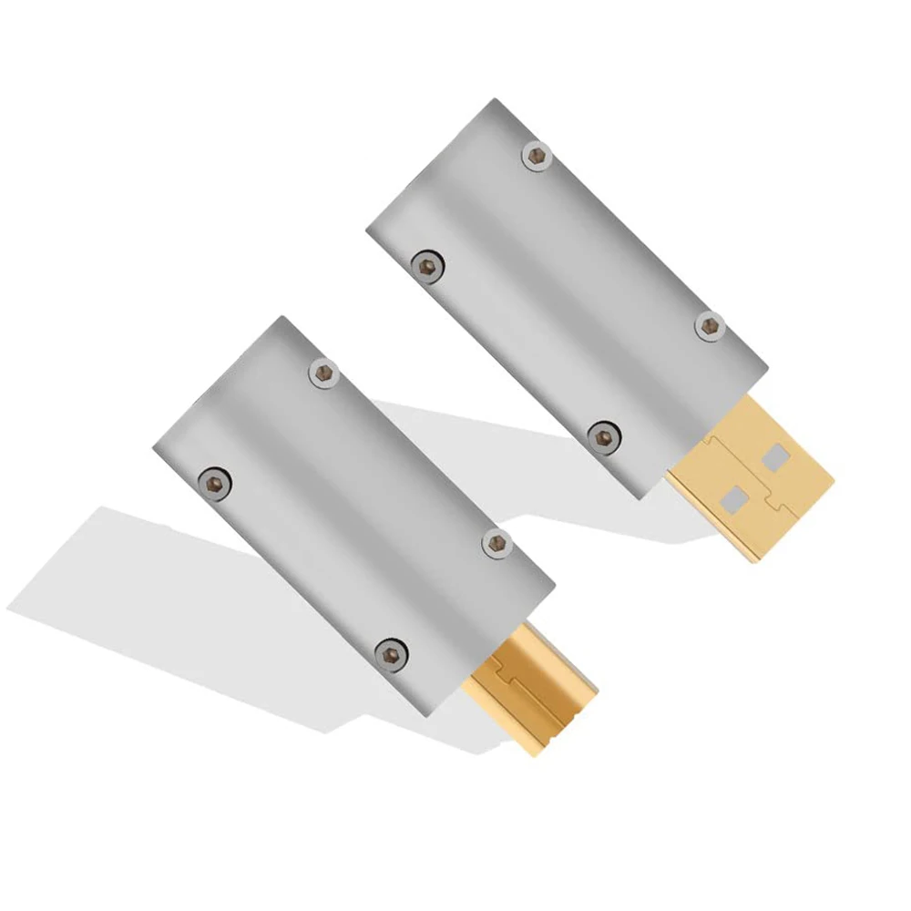 Phosphor Bronze Plated 24K Gold USB A USB B Connector Jack Tail Sockect Connector Port Sockect For HiFi Audio Decoder DAC