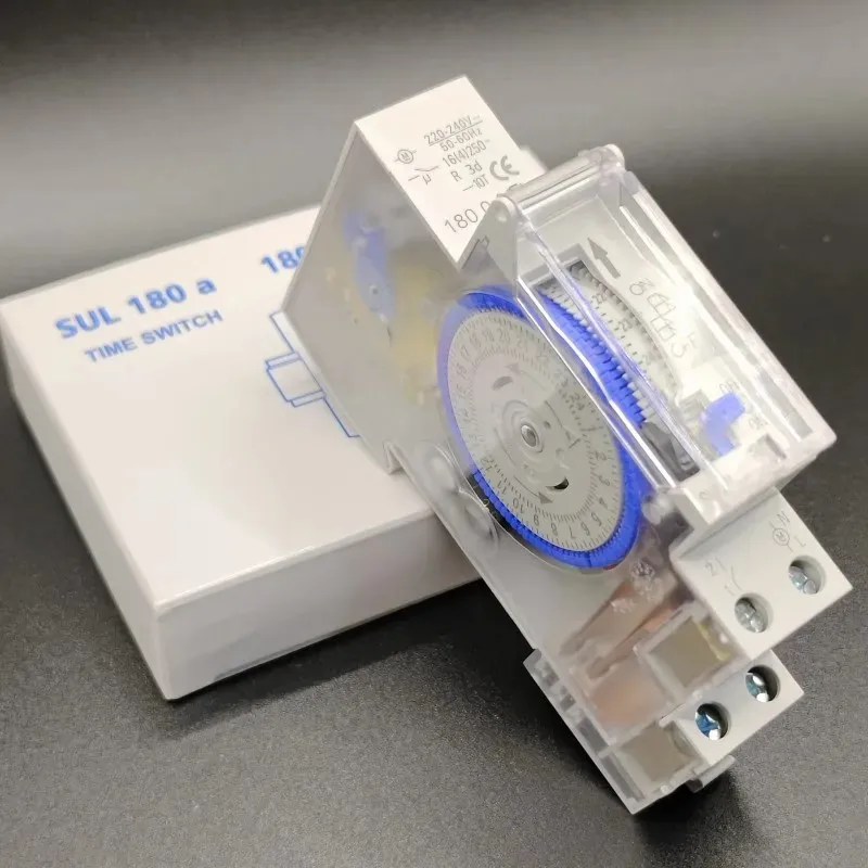 

SUL180A Таймер Schalter 24 часа Расслабляющие аналоги Электрический программируемый таймер 220 В 16 А Батарея Din Schiene Mechanische T