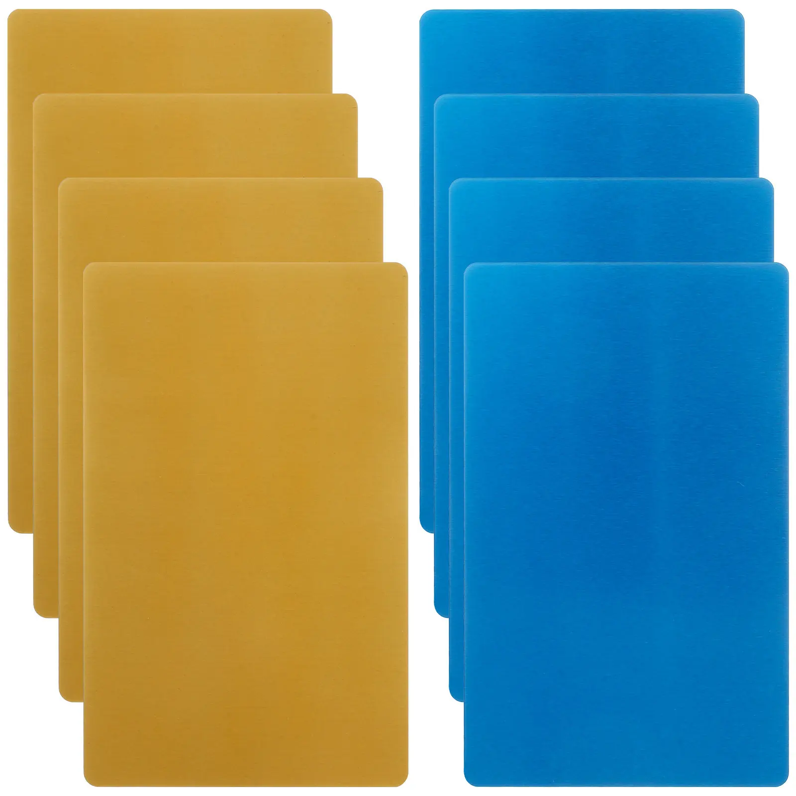 

8Pcs Metal Blank Business Cards Thick Metal Name Cards Sublimation Engraving DIY Name Tags Labels Sublimation Luggage Tag Blanks