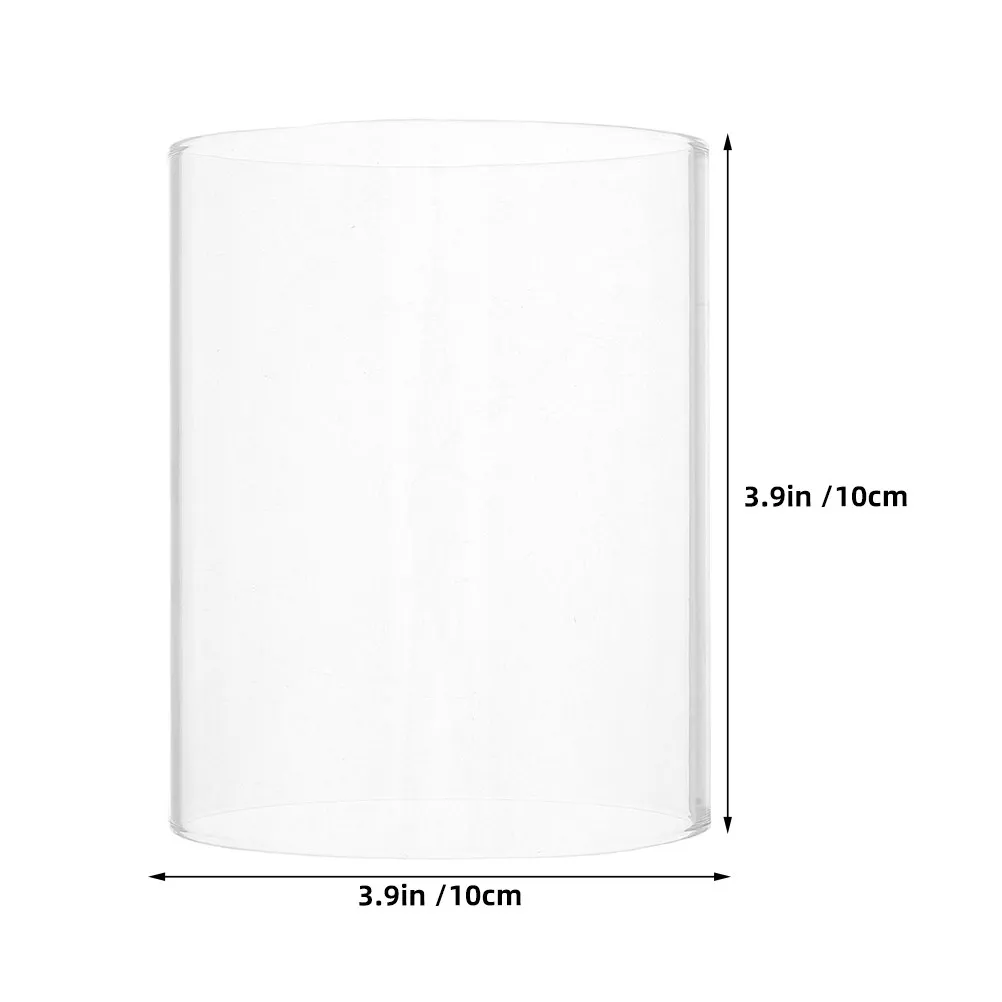 Transparent Clear Glass Holder Hurricane Sleeve Cylinder Open Both Ends Glass Shade for Home Decor Party Wedding