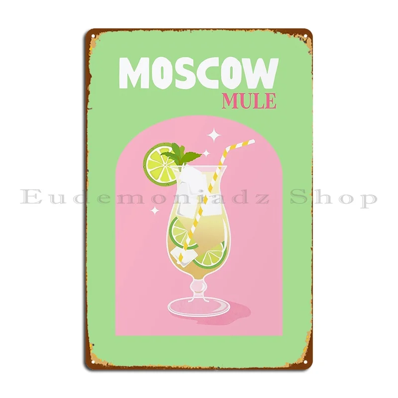 Moscow Mule Metal Plaque Custom Customize Wall PaintingWall Pub Tin Sign Poster