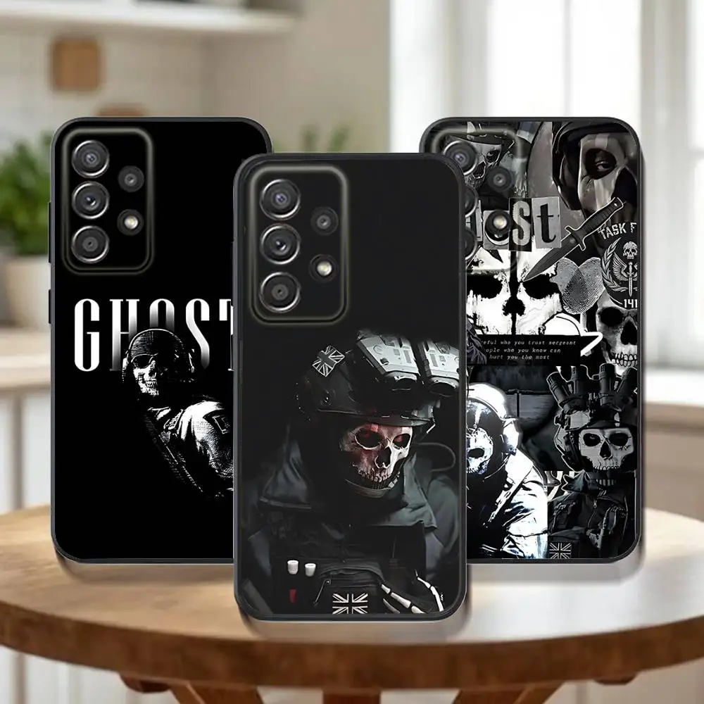 

C-COD Call Of Duty G-Ghost For Samsung Galaxy A73,31,32,72,41,53,52,71,22,5G,Note,J7,8,9 Soft Black Phone Case