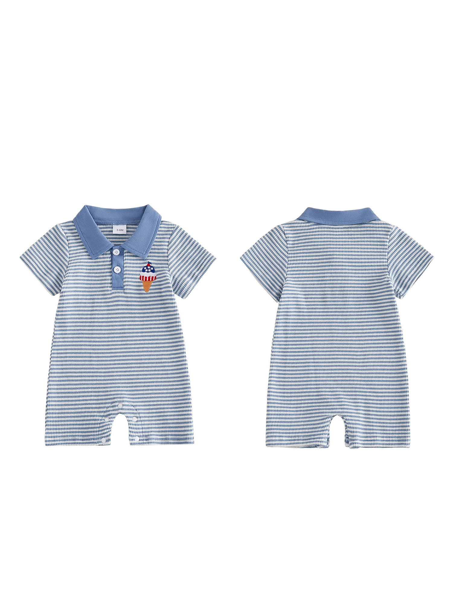 

Infant Boys Romper Sleeveless American Flag Print Jumpsuit for Independence Day Celebration Patriotic Outfit for Summer