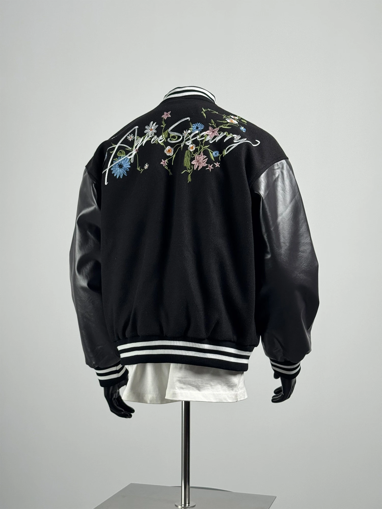 

American Sle Baseball Jaet Men's Casual Embroidered Loose Fit Autumn Outerwear Long Sve Polyester Ball Collar Top