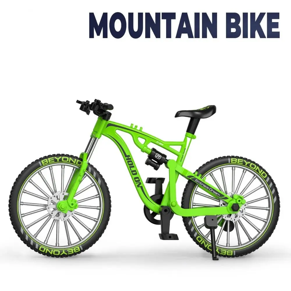 Mini modelo de bicicleta em escala 1:8, ornamento de metal de corrida, brinquedo de mountain bike, modelo de bicicleta de estrada em miniatura fundida para crianças