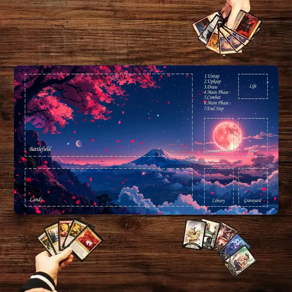 

Unique landscape design magic Playmat Card Gaming Mat with zone MTG TCG gathering game mat Desk Mat Commander Battle playmat