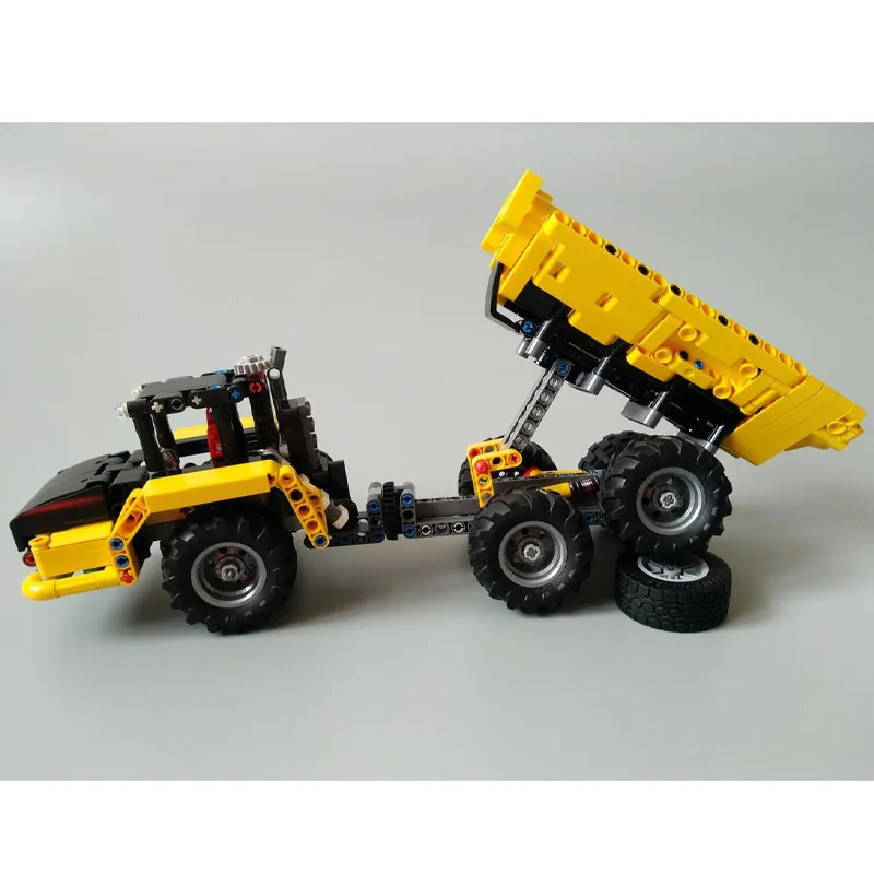 MOC-143774 新しい関節式ダンプトラックビルディングブロックモデル、588パーツ、男の子や子供向けの誕生日ビルディングブロックおもちゃギフト