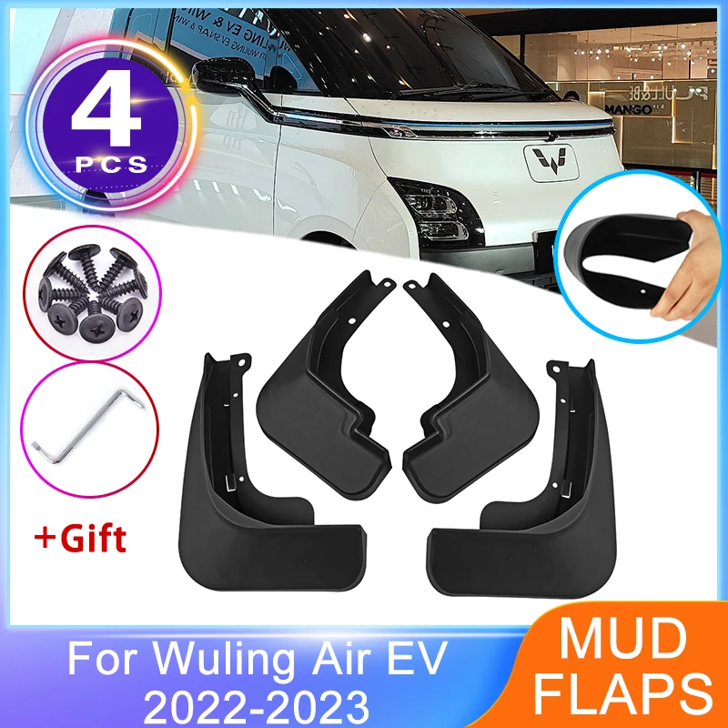 

4 шт., крыло для Wuling Air EV MG Comet 2022 2023, передние и задние брызговики, брызговики для стайлинга автомобилей, обновленные брызговики, автомобильные аксессуары