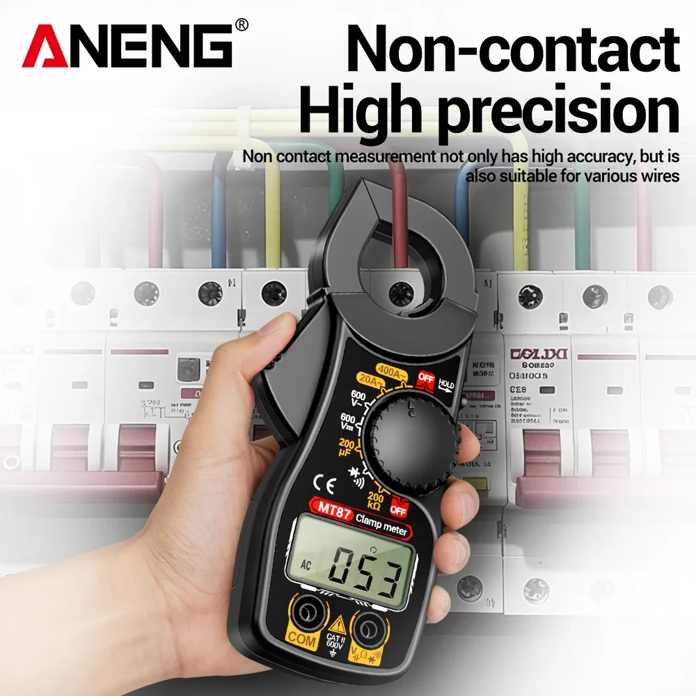ANENG MT87 Digital Clamp Meter 1999 Counts Ammeter DC/AC Voltage Tester Current NCV Ohm High Precision Test Tools CE Certified