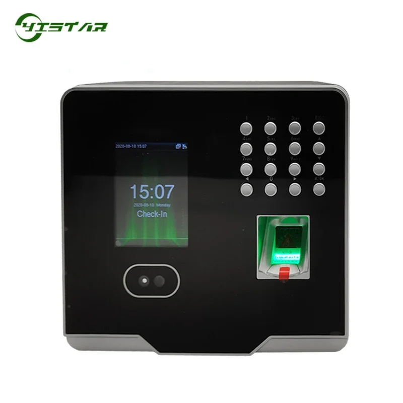 TCP/IP ADMS Face Time Attendance And Access Control With Temperature Detection Sensor Fingerprint Time Attendance Biometric