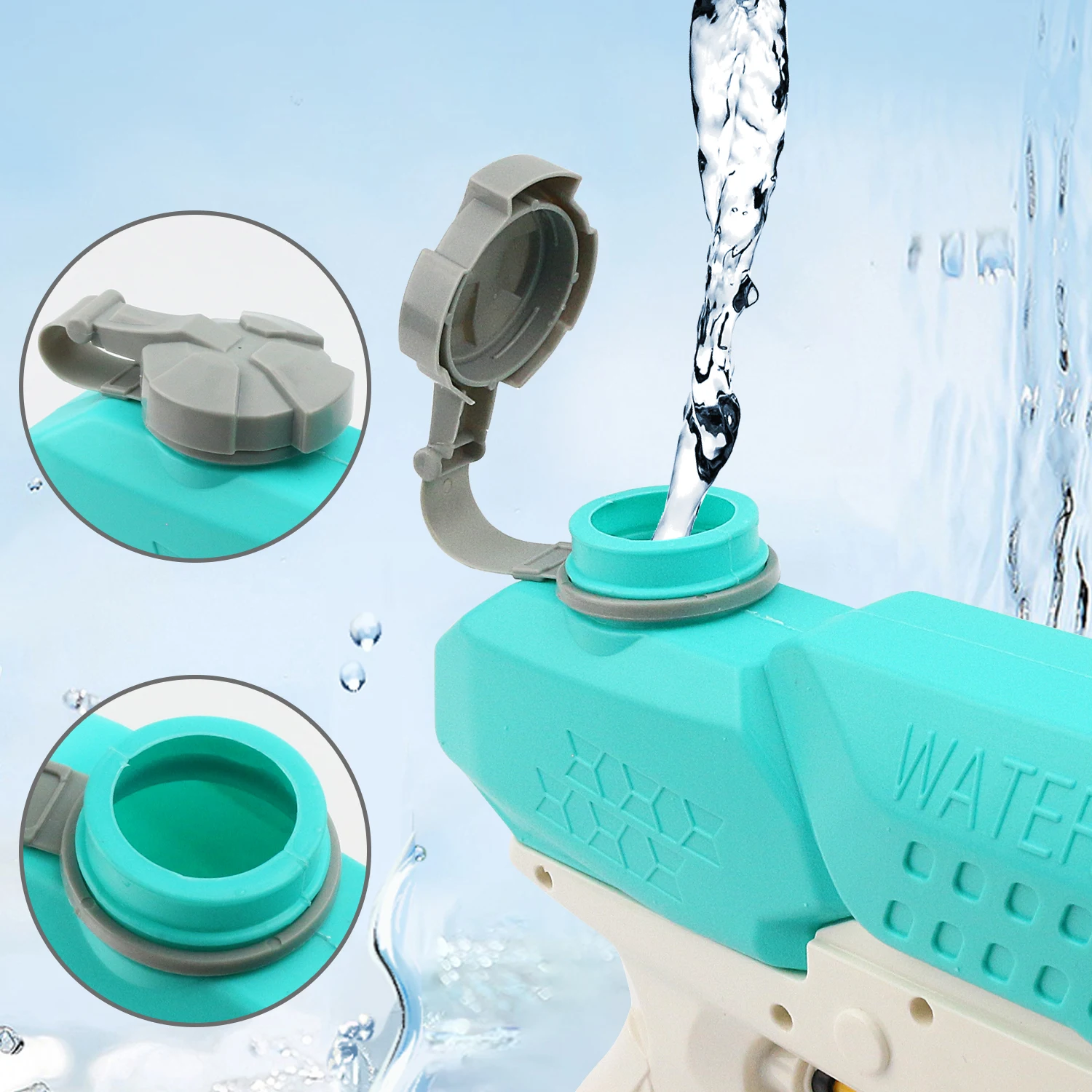 Kinderen Zomer Waterpistool, Dubbele Nozzle Grote Capaciteit Hogedruk Air Play Water Speelgoed, Buiten Watergevecht En Water Spelen