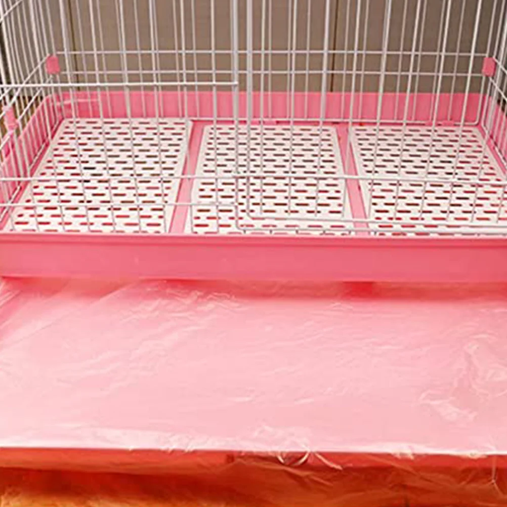 

100pcs Film Liners Premium Pe Material Disposable Rabbit Hutch Liner Easy Clean Pet Cage Replacement Small Pet Plastic Liner