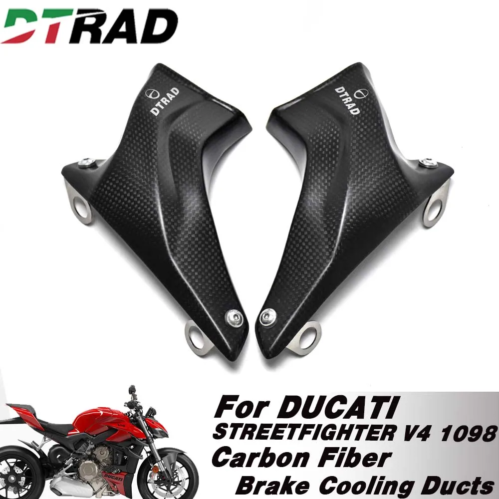 

Мотоциклетные тормозные дисковые каналы из углеродного волокна, система охлаждения, суппорт-кулер для DUCATI STREETFIGHTER V4 V2 2024 2025 1098/S 848
