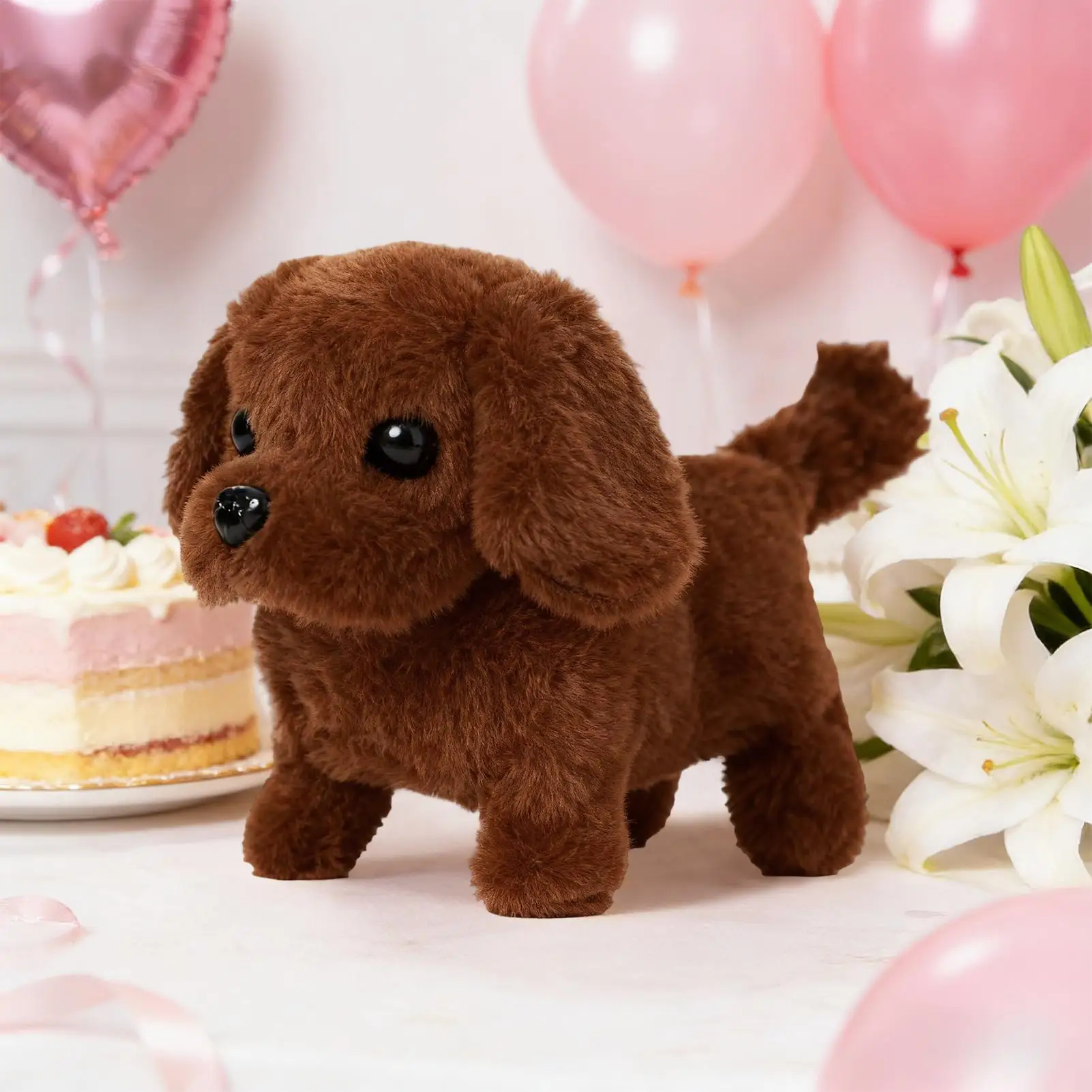 لعبة الكلب الإلكترونية واقعية المشي الكلب لعبة إلكترونية روبوت الحيوانات الأليفة للبنين بنات مرحلة ما قبل المدرسة الأطفال غرفة المعيشة #4