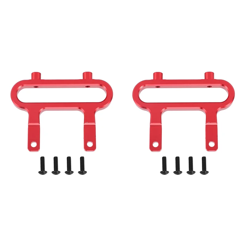 

2X Aluminum Front Bumper Mount Holder Bracket For 1/10 Redcat Blackout XTE SC XBE (Pro) Upgrade Parts Accessories,Red-[A72I]