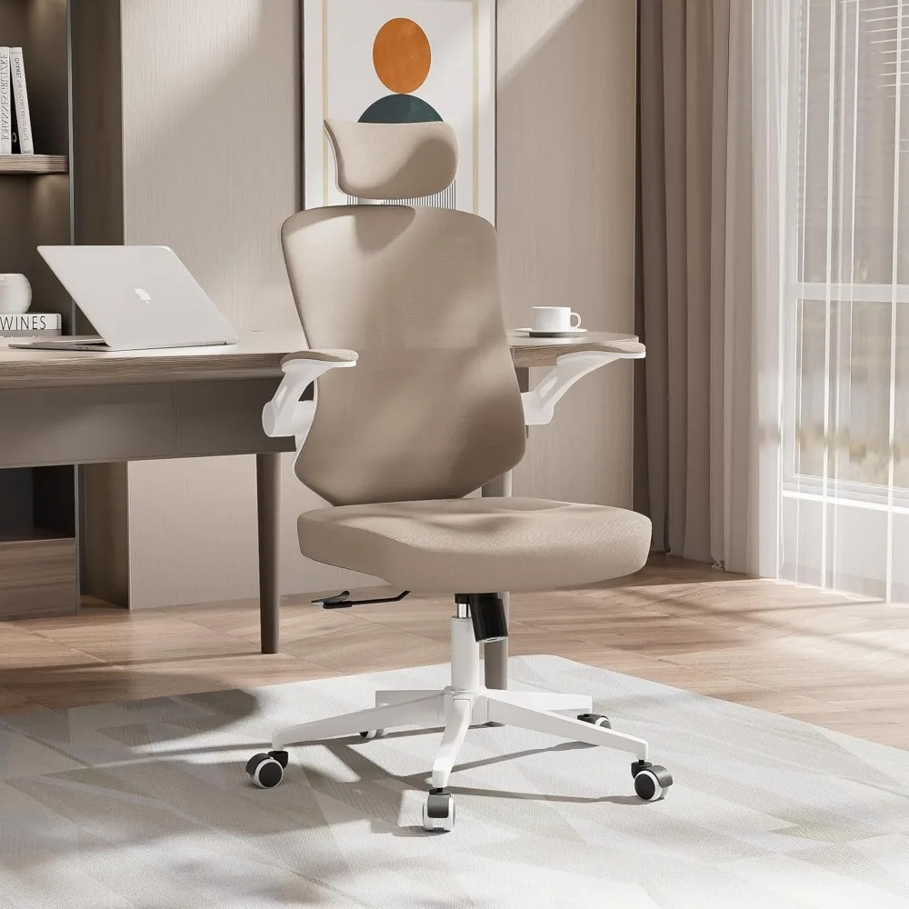 

Desk Offiice Chair, Ergonomic Comfy Mesh Chair, Home High Back Gaming Executive Chair with Wheels, Compute Capacity 350LBS, Lumb