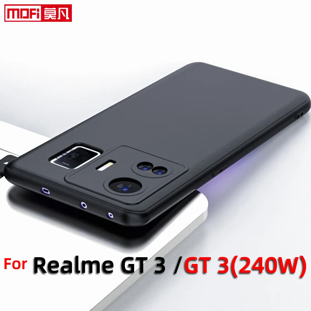 matte case for realme gt3 case realme gt 3 240w cover soft tpu silicon Realme GT 3 case Mofi ultra thin back slim full cover GT3