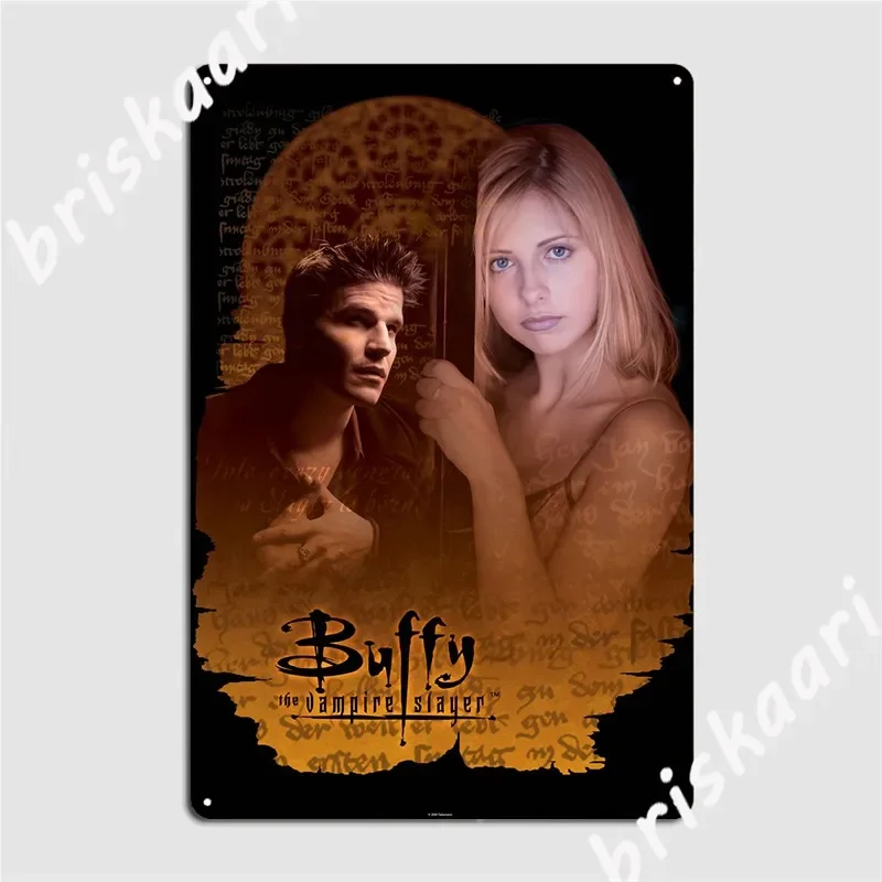 Mysterious Angel With Buffy Metal Sign Plaques Design Wall Pub Party Tin Sign Poster
